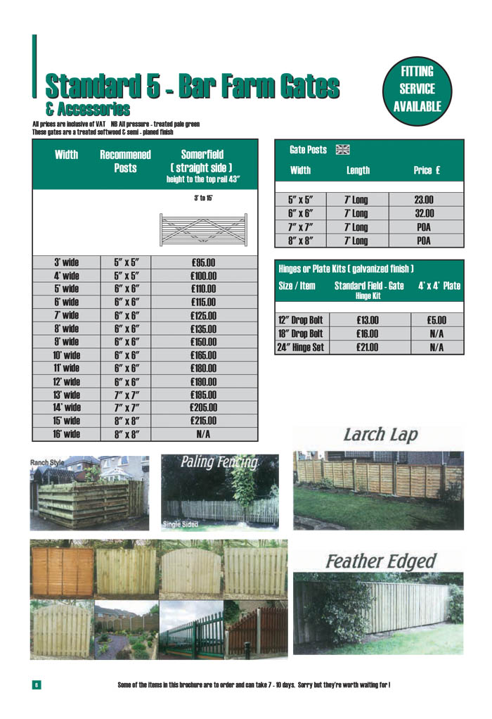 pricelist Walker Timber and Fencing Ltd